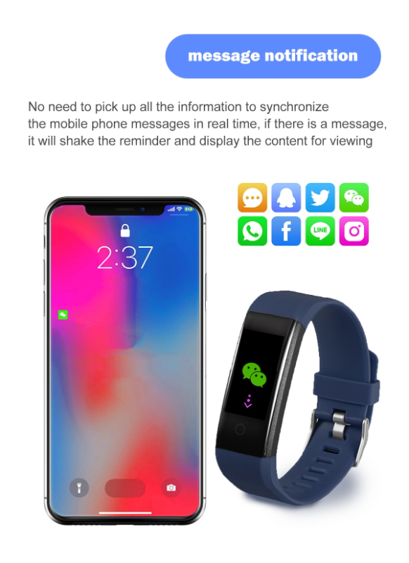 Q1 Smart Watch – Bluetooth Sports Fitness Bracelet with Heart Rate & Waterproof Design