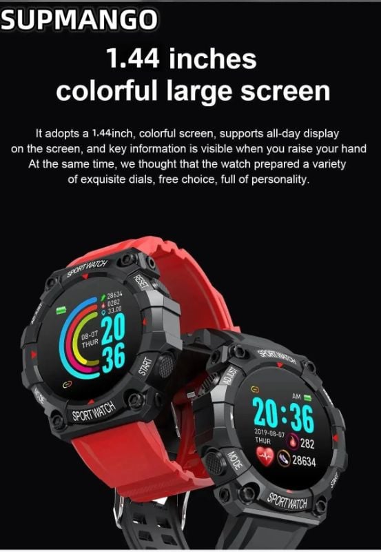 B33 Real Stepcount Smart Watch – Multi-Function Fitness Tracker for Men & Women | Waterproof Sports Smartwatch