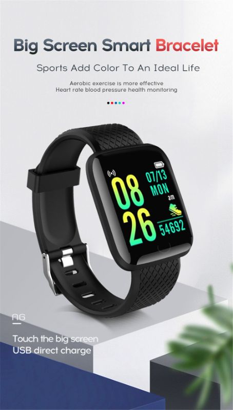 116-Plus Smart Watch with Real Step Count & Multi-Function Fitness Tracker | Unisex Android & iOS Compatible