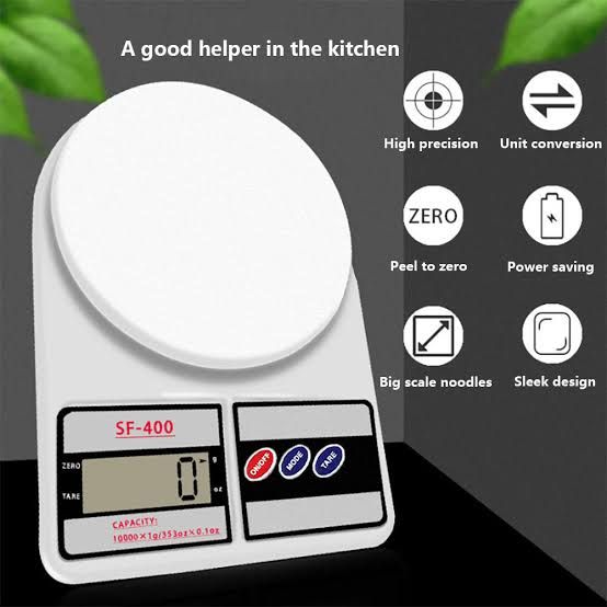 SF-400 10 KG Digital Kitchen Scale – High Precision Food &amp; Shop Weighing Machine