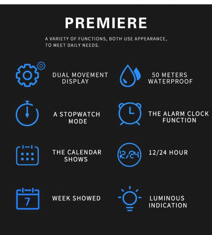 SMAEL-80070 Military Sport Watch for Men – Waterproof LED Digital Wristwatch