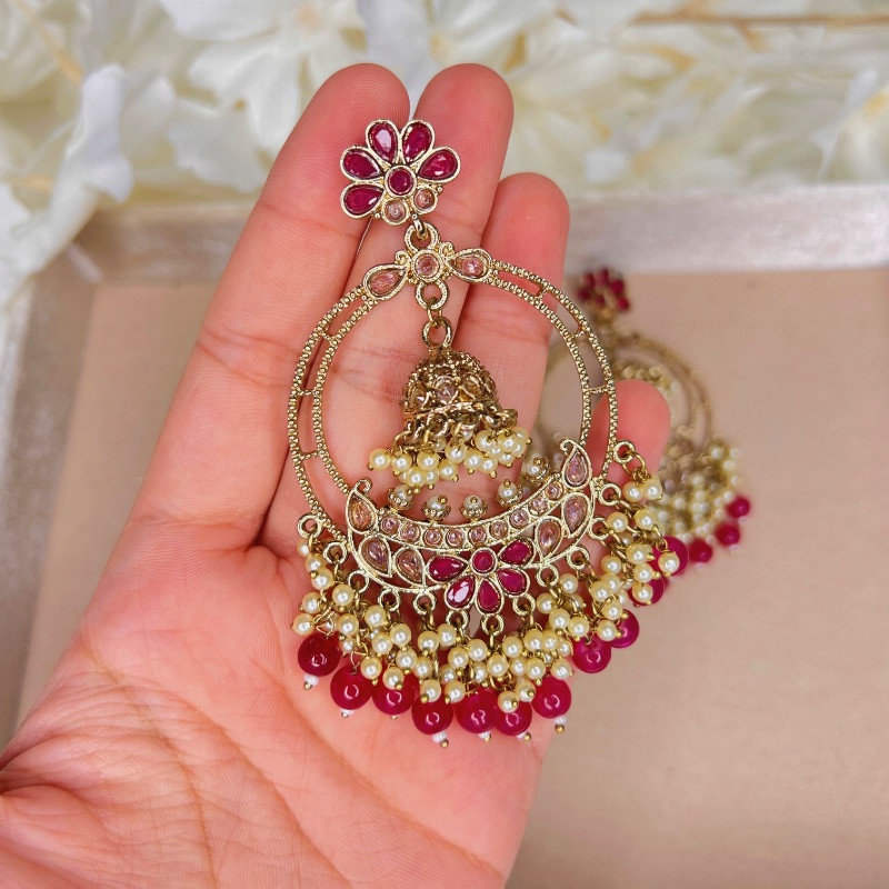 Polki Jhumki Earrings