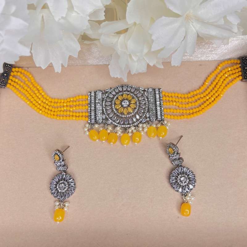 American Diamond Choker Set