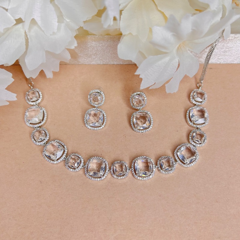 American Diamond Necklace Set