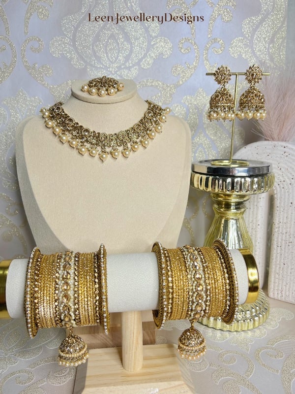 KOMAL- Polki Combo Set