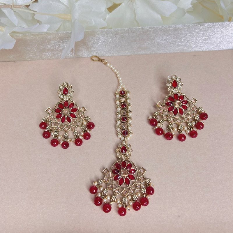 Mini Polki Earrings Tikka