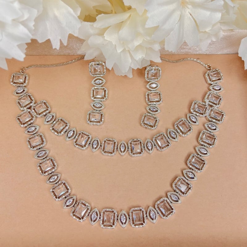 American Diamond double Line Set