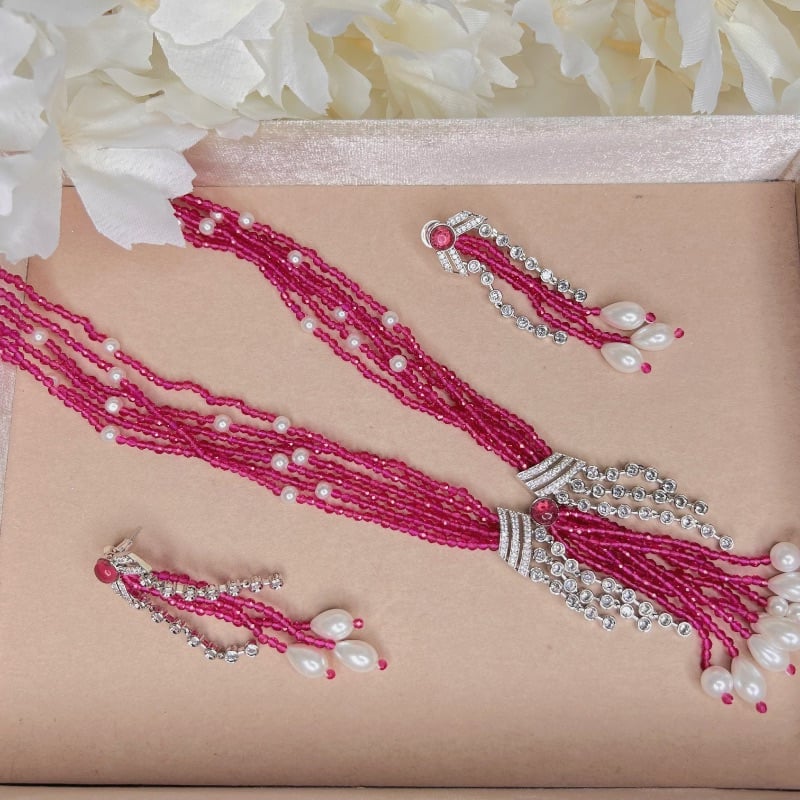 American Diamond Long Set