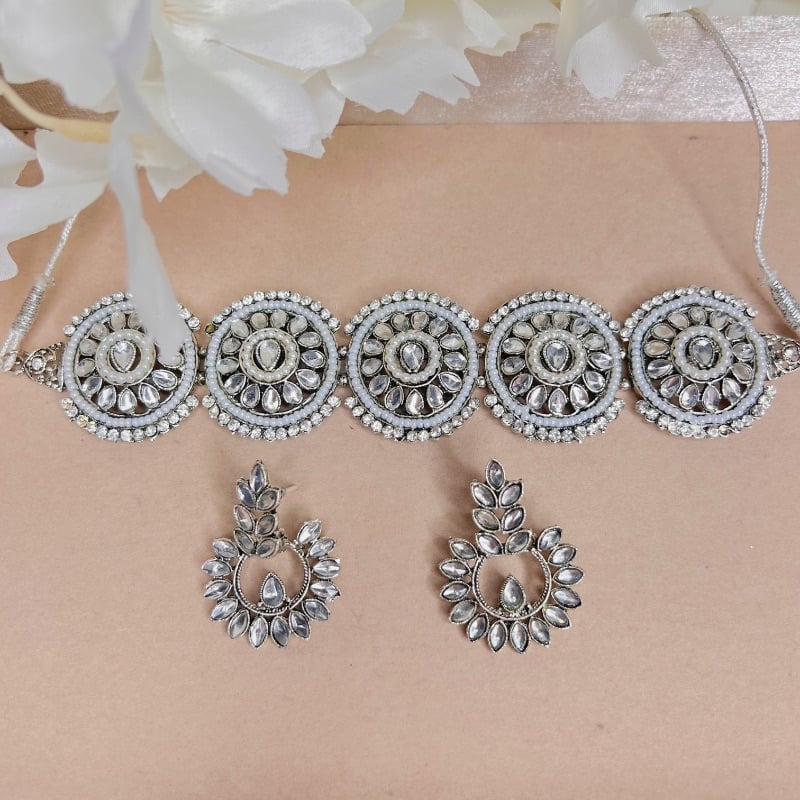 Oxidised Style Silver Set
