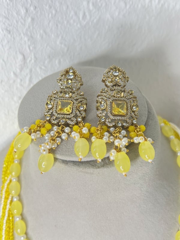 Tyani Kundan With Jaipuri Stones Long Set