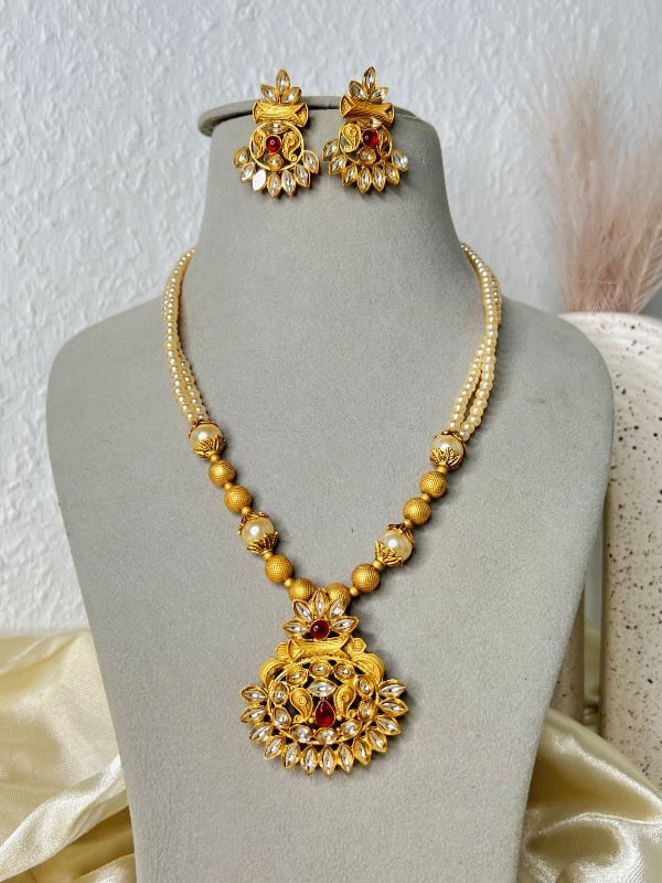 Gold Plated Semi Long Set