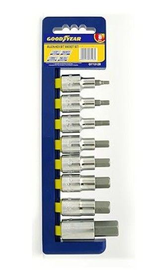 13128 1/2"Dr Allen Hex Socket Sets 8pcs 1/2"Dr Allen Hex Socket Sets 8pcs