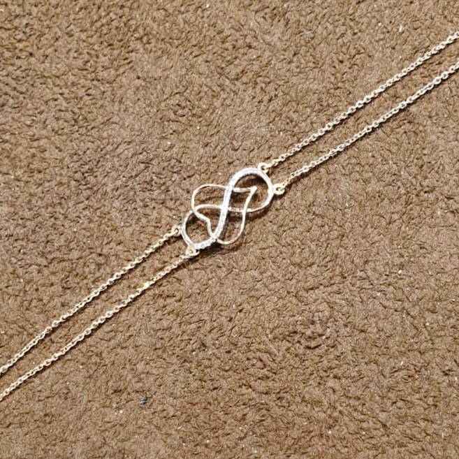 INFINITY LOVE GOLD DIAMOND BRACELET