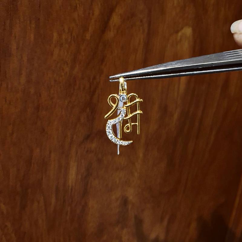 RAM GOLD DIAMOND PENDANT SET