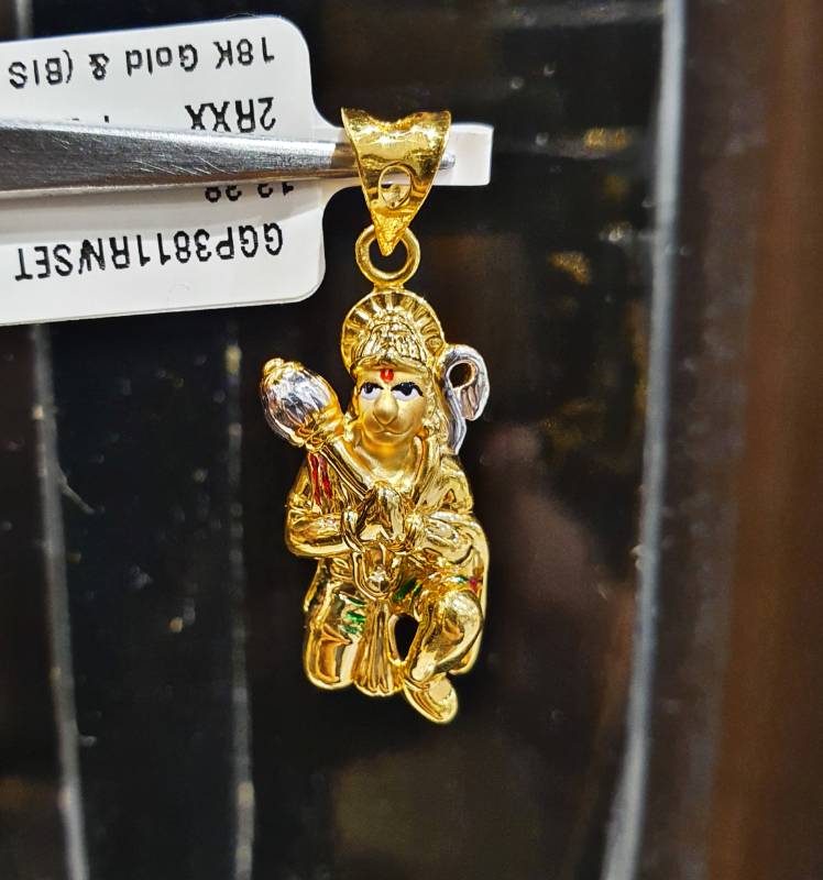 HANUMAN JI  PLAIN GOLD PENDANT
