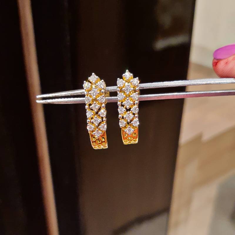 JALI BALI TYPE GOLD DIAMOND EARRINGS