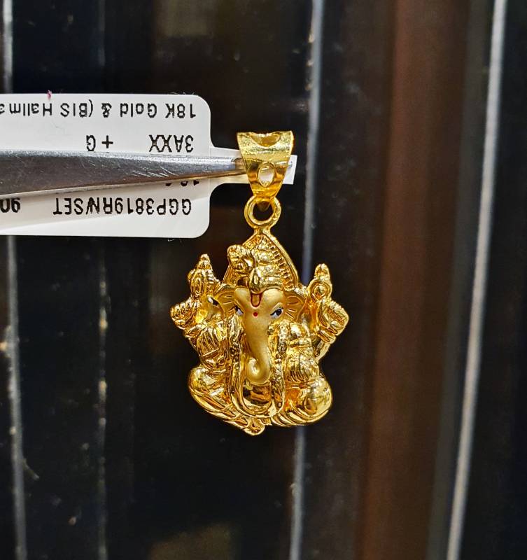 BIG GANESH JI PLAIN GOLD PENDANT