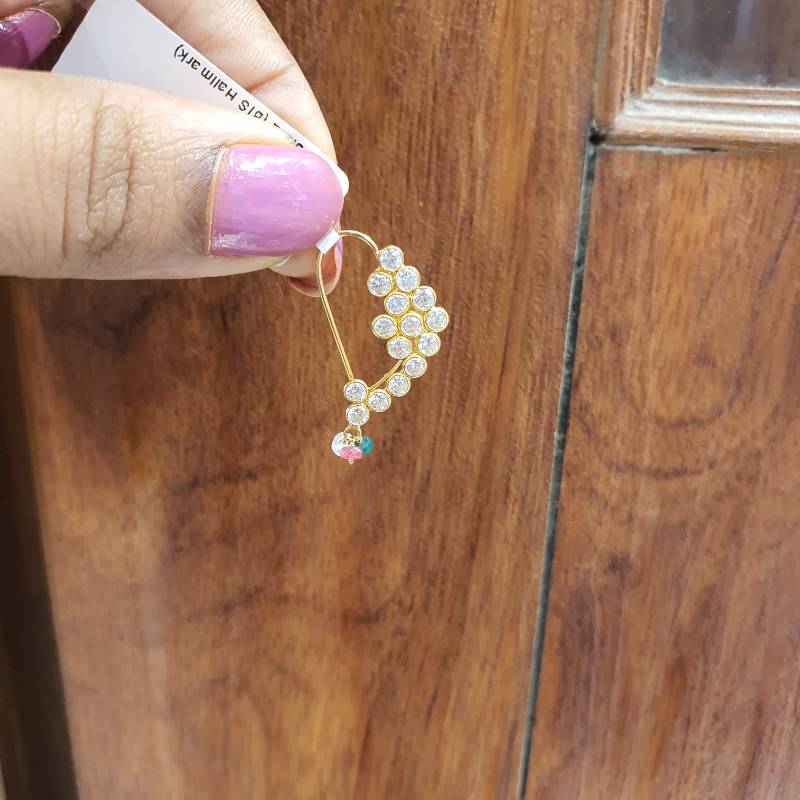 STONE GOLD ZIRCON POLKI NATH