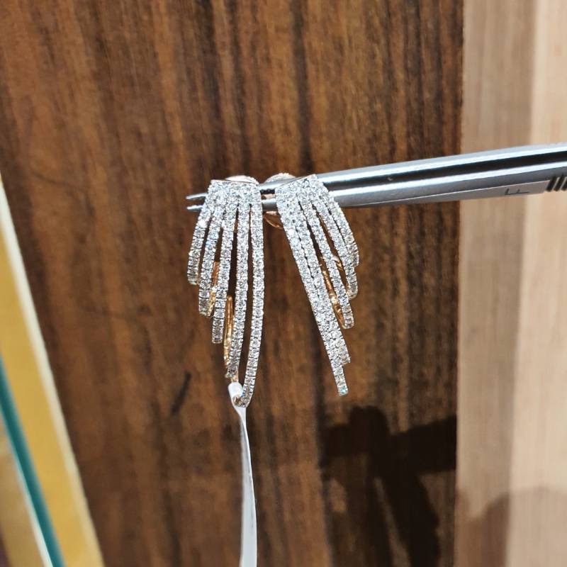 ROSE GOLD 5L FANCY BALIGOLD DIAMOND EARRINGS