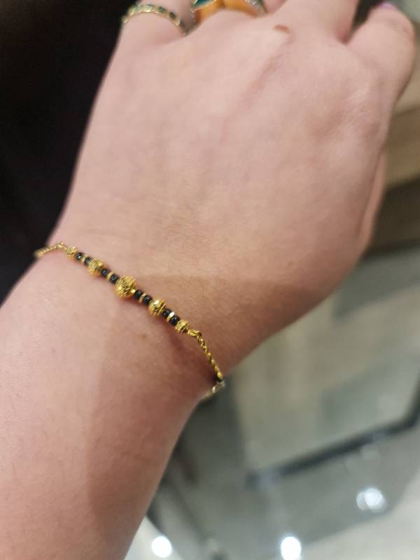 BALL MANGAL SUTRA  PLAIN GOLD BRACELET