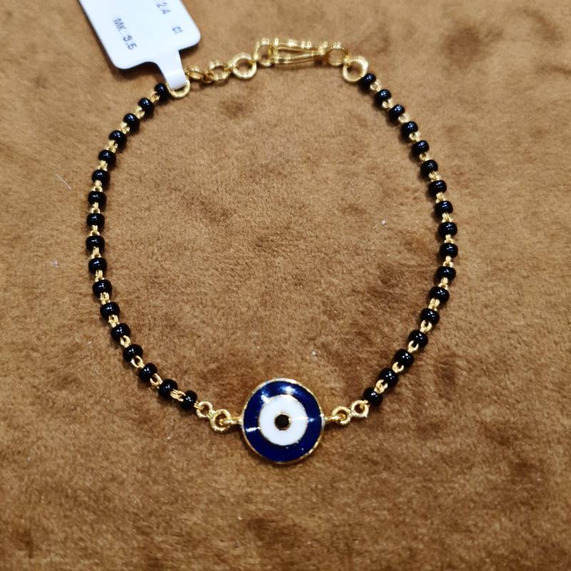 EVA EVIL EYE MANGAL SUTRA PLAIN GOLD BRACELET