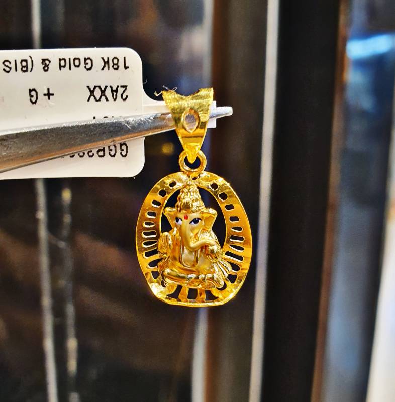 JALI GANESH JI PLAIN GOLD PENDANT