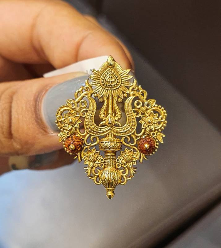 RUBRAKSHAK  SILVER DIAMOND BROOCH