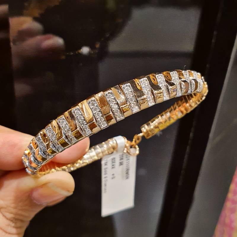 0.83 CENTS ROUND BRILLIANT GOLD DIAMOND BRACELET