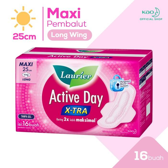 LAURIER ACTIVE DAY MAXI LONGWING 25CM 16S