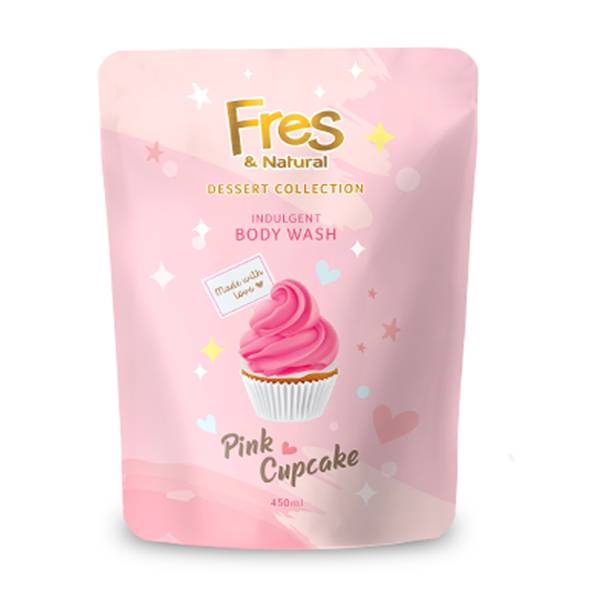 FRESH NATURAL BW PCH 450ML PINK CUPCAKE