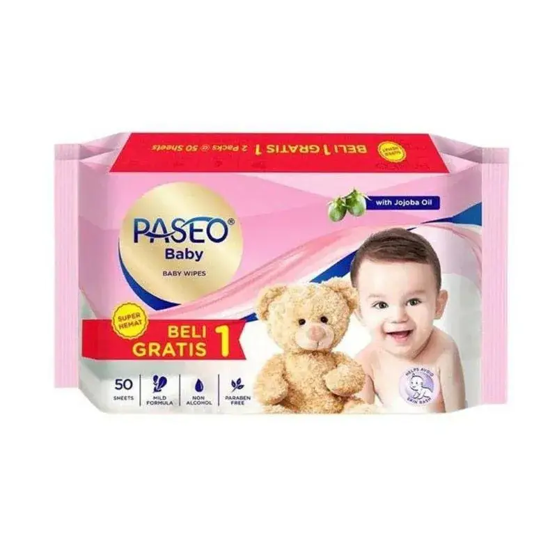 PASEO BABY WIPES JOJOBA OIL 50S