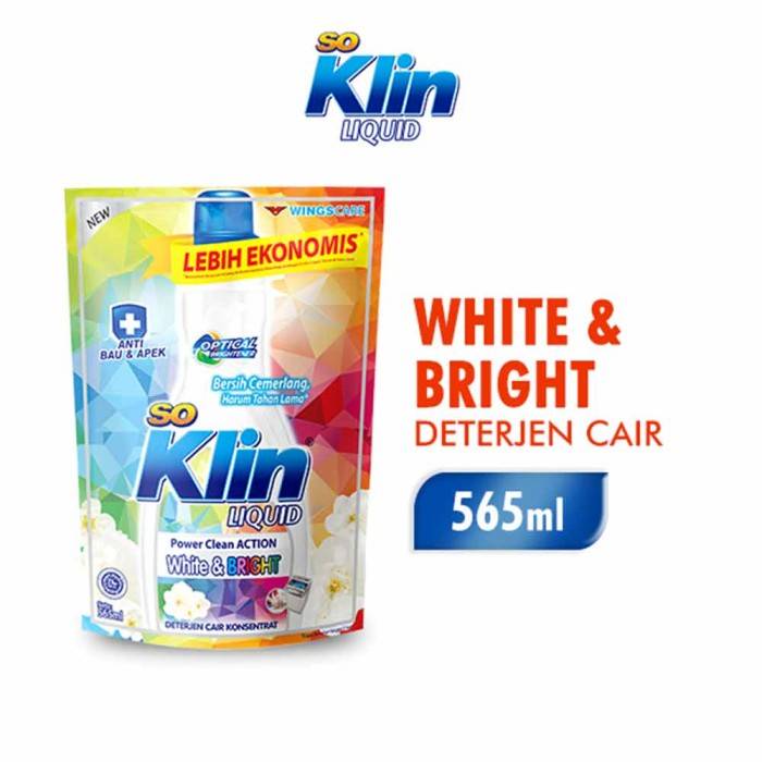 SOKLIN LIQUID PCH 565ML WHITE BRIGHT
