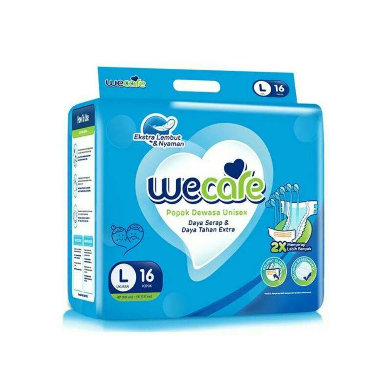 WECARE ADULT DIAPERS REGULER BIRU L8
