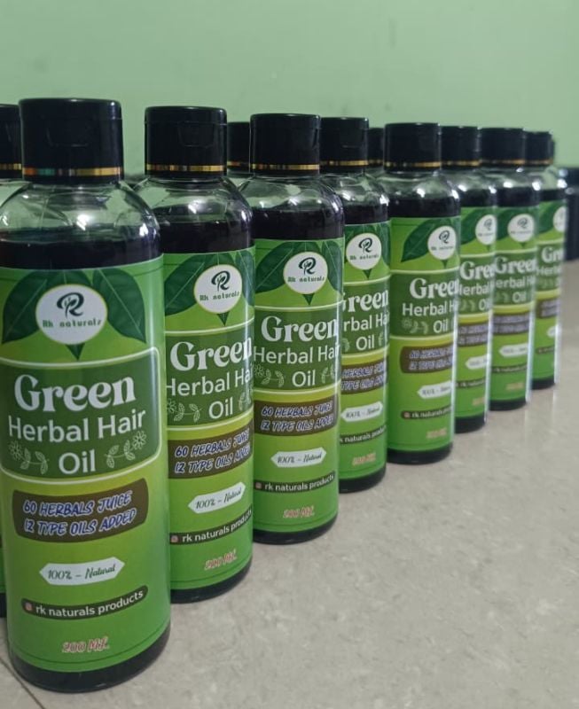 Green Herbal Hair Growth Oil