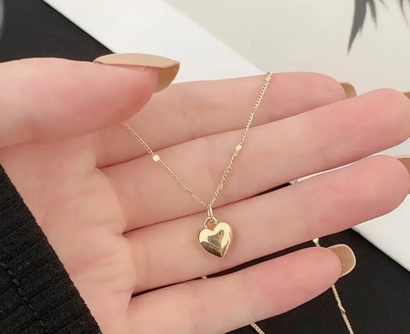 Golden close Heart Necklace