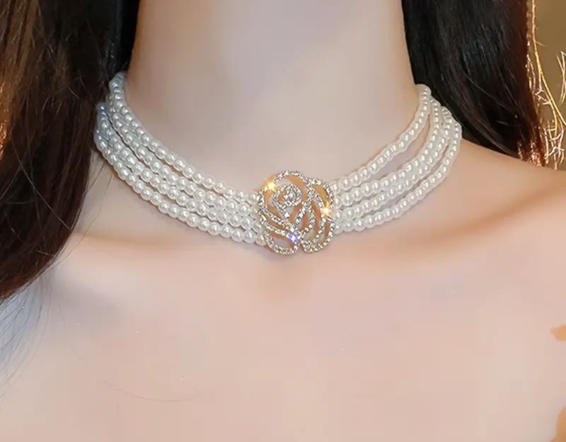 Imported White Large Pearl Necklace
