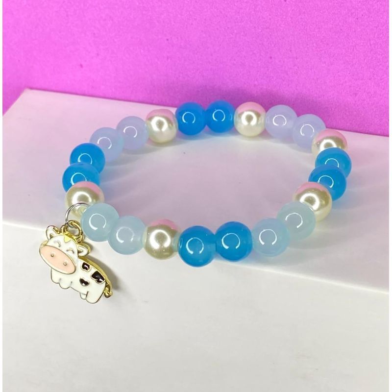 Light Blue Cow Beeds Bracelet