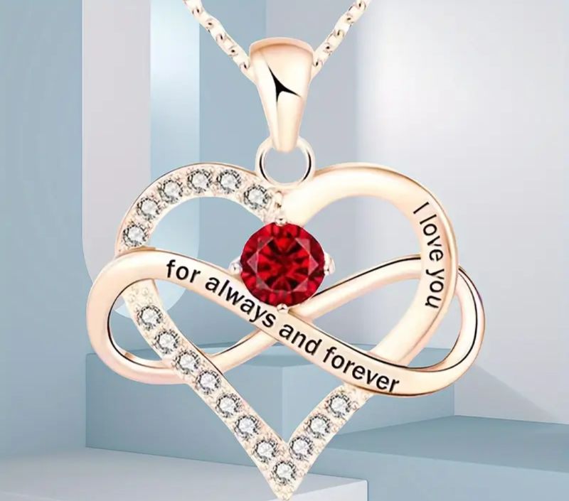 Imported Golden Heart Red Ball Necklace