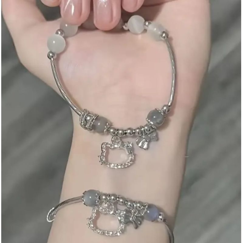 Sliver Kitty with Sliver Steel Bracelet