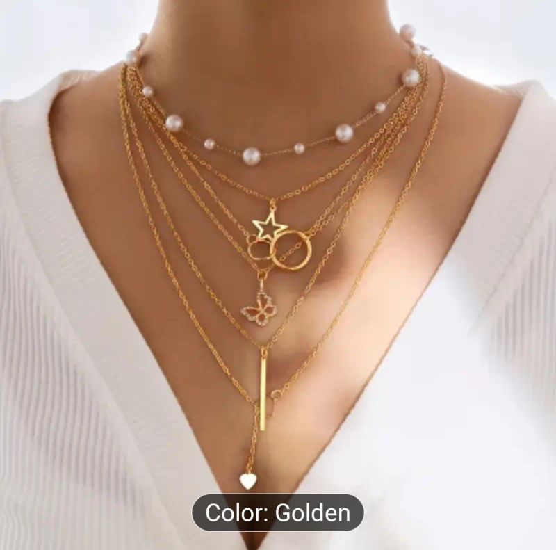 Imported Gold Mix Necklace