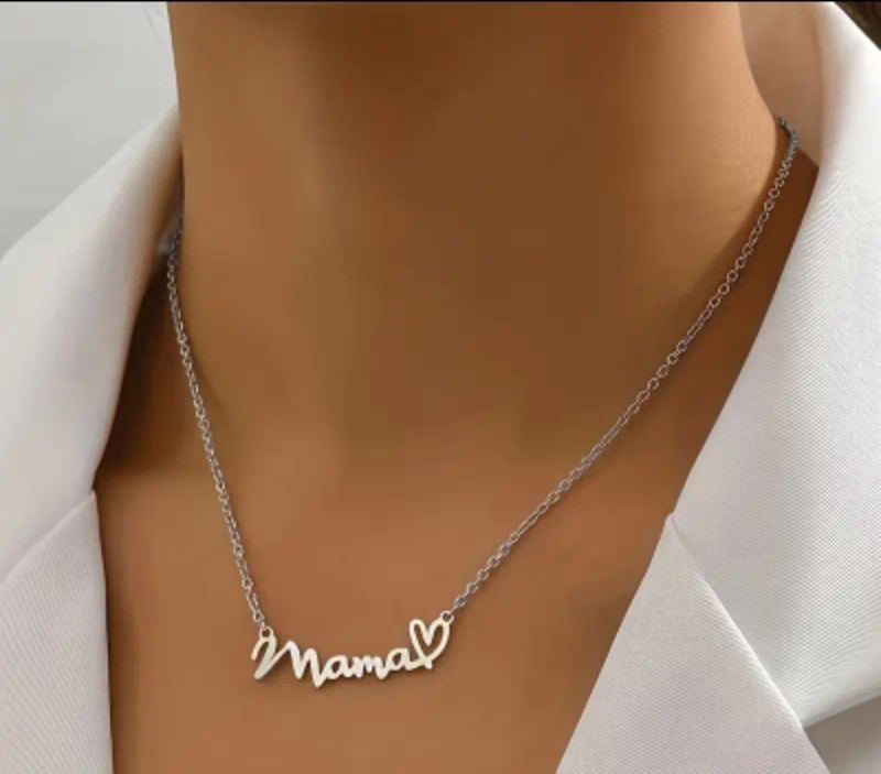 Mama Silver Necklace