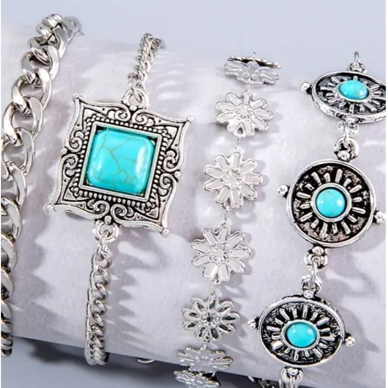 Handicraft Sea Blue Beads Bracelet 2