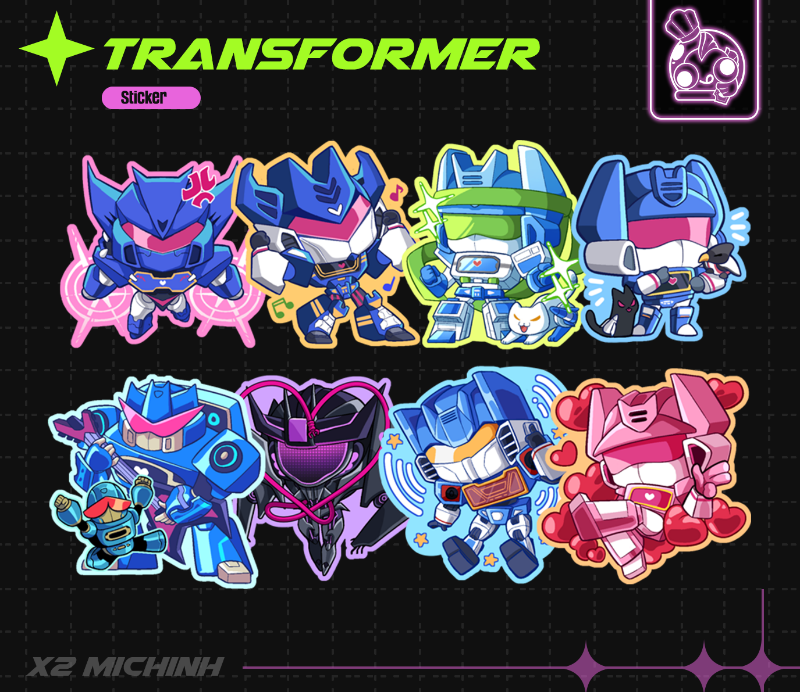 TRANSFORMER - SOUNDWAVES Sticker Set