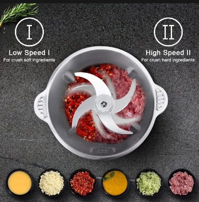 Stainless Steel 
2 Speeds Big 
Capacity Electric 
Meat Grinder Food 
Processor