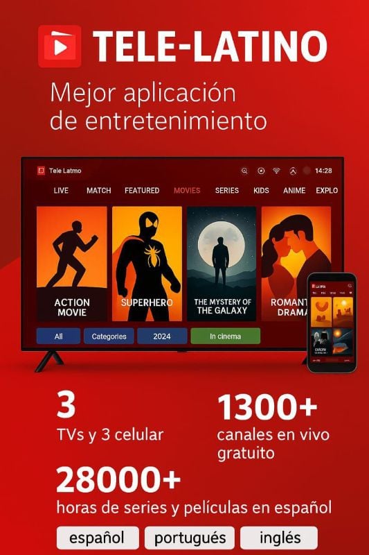 IPTV TELELATINO 1 MES