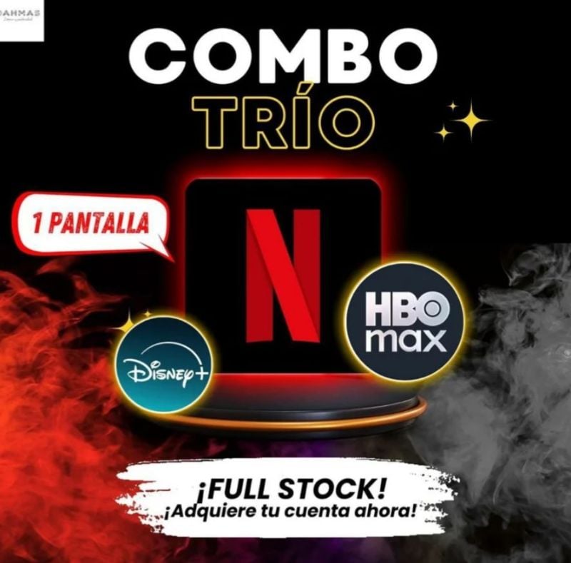 Combo TRIO NETFLIX DISNEY Y HBOMAX