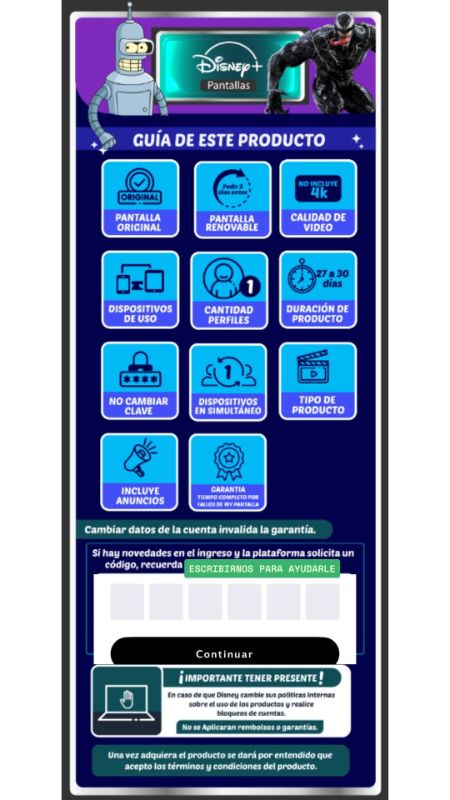 DISNEY PLUS PREMIUM PANTALLA