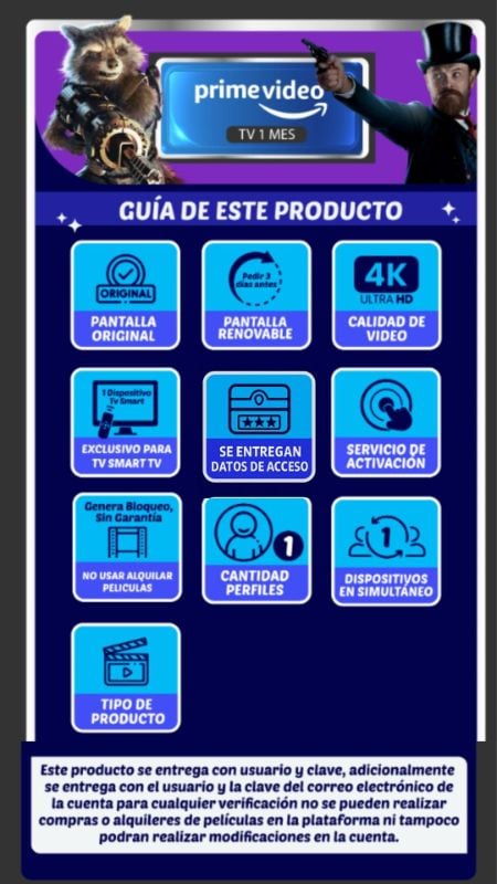Amazon Prime 1 Pantalla
