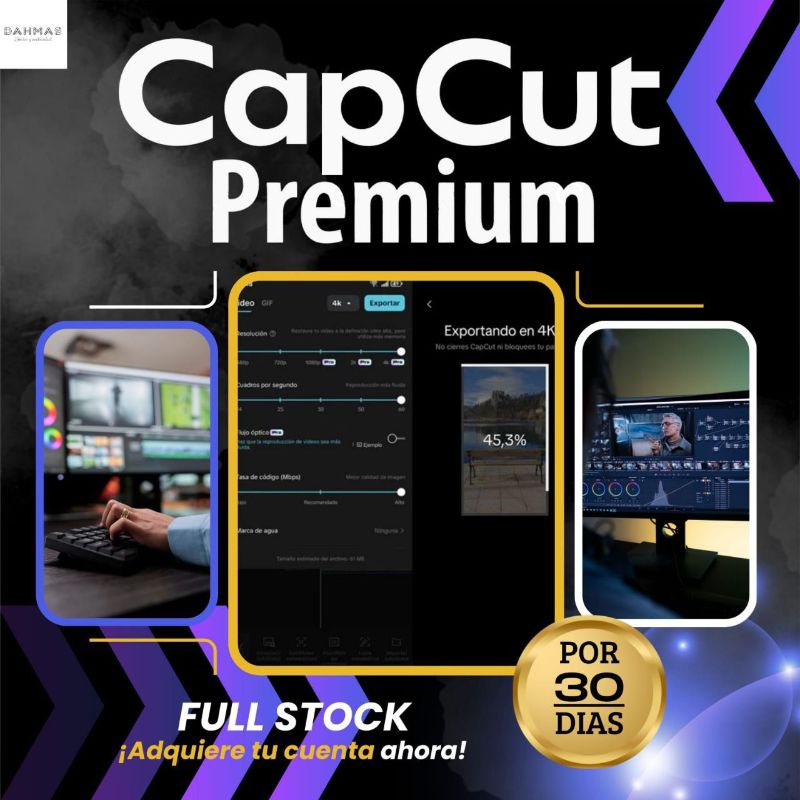 Capcut Pro Pantalla 1 mes