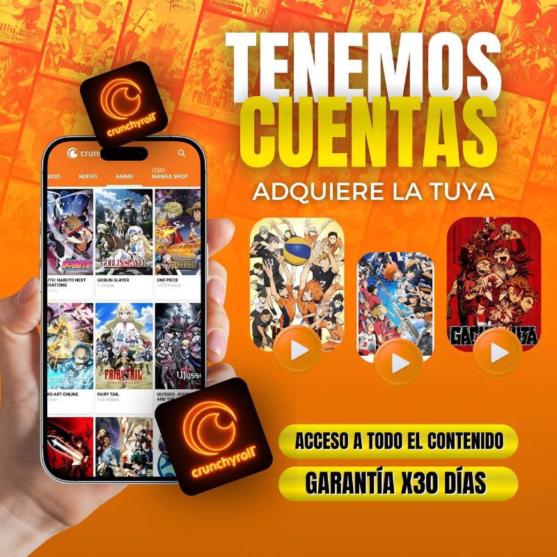 Crunchyroll MEGAFAN Pantalla